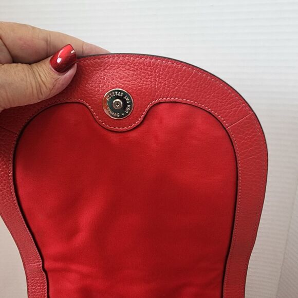 COACH Billie Rucksack Backpack bag purse Red Pebbled Leather with COA Vtg F29008 main image 5